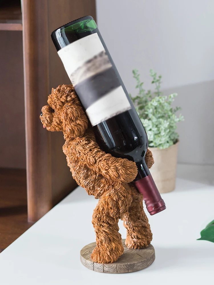 MGT-Creative Wine Rack, Animal Decoration, Cute Dog, Home, Living Room, Bar Counter, Gift, European Style