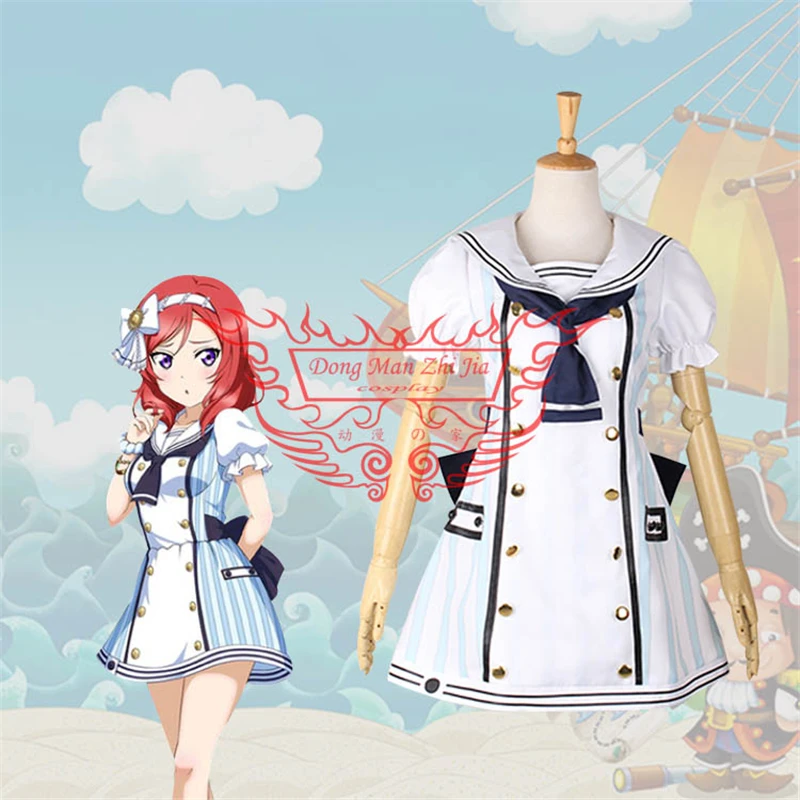 

Anime Nishikino MakiPirates Unawakened Sailor Suit Cosplay Costume H