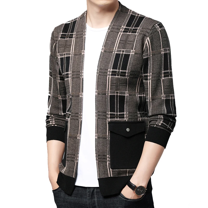 

Man Autumn High Quality Knitwear Cardigan Coat Business Mens Sweaters