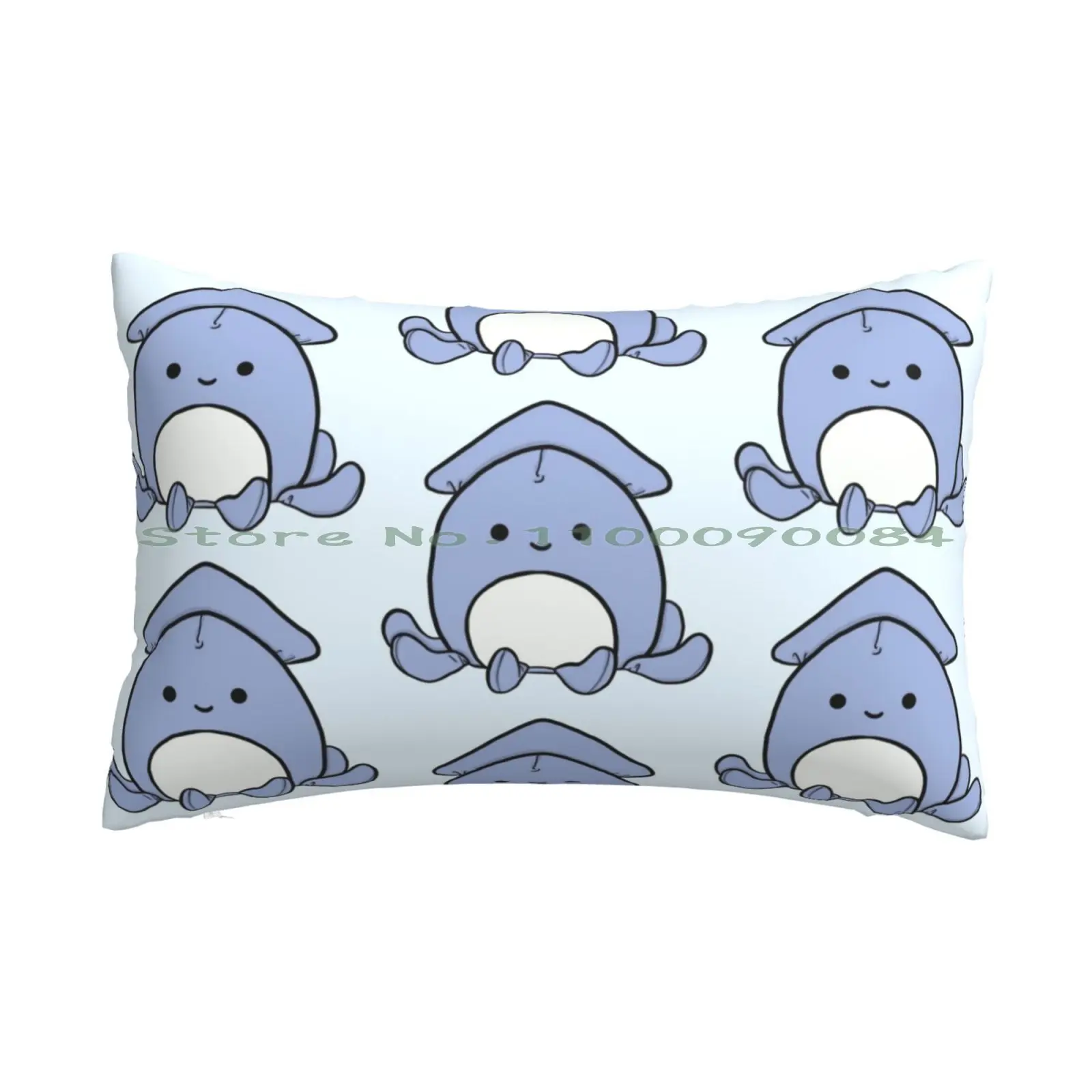 Squish Squid Pillow Case 20x30 50*75 Sofa Bedroom Orin Stuffed Animal Peacock Scarlet Strawberry Blue Priscilla Dinosaur Green