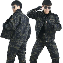 Men's Camouflage Suit Spring And Autumn Anti-scalding Wear-resistant Welder Overalls Outdoor Labor Insurance Clothing