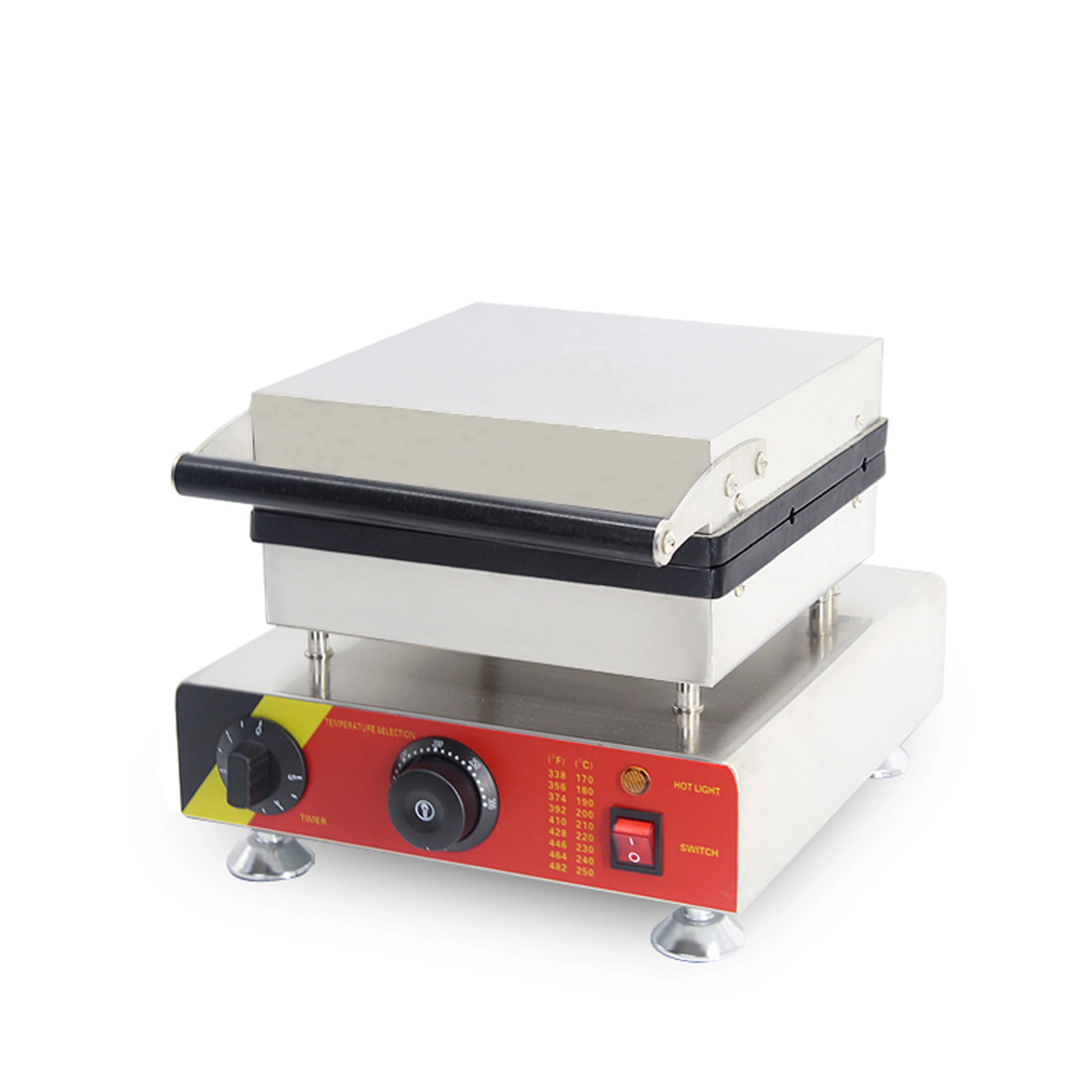 Lançamento máquina comercial de waffle de aço inoxidável com bolo de alta qualidade