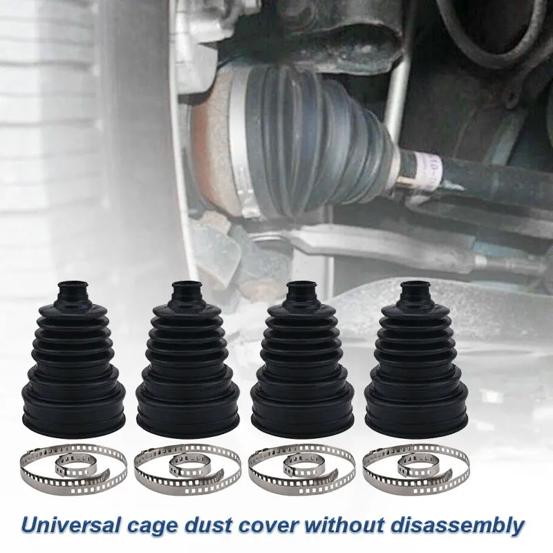 

4Pcs Universal Drive Shaft CV Joint Boot Kit Constant Velocity Dust Cover for Mercedes-Benz W251 R280 R300 R320 R350 R500 R550 R