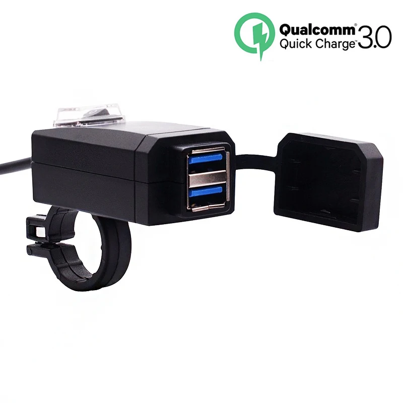 

Зарядное устройство EAFC на руль мотоцикла с USB-портом и вольтметром