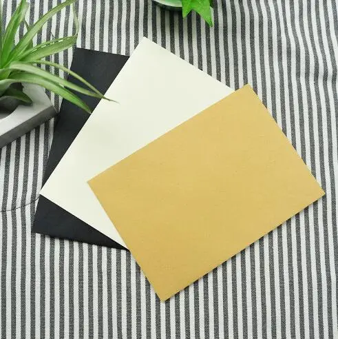 Mini Black Craft Paper Envelopes Vintage European Style Envelope For Card Scrapbooking Gift Packing 105mmX67mm 50pcs/lot