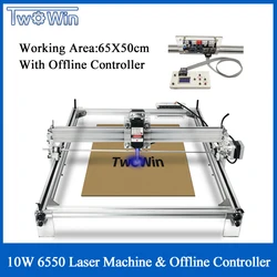 1W 5.5W 20W Big Laser CNC 6550 Machine Desktop DIY Laser Engraving Machine CNC Printer Working Area 65cmx50cm Offline Controller