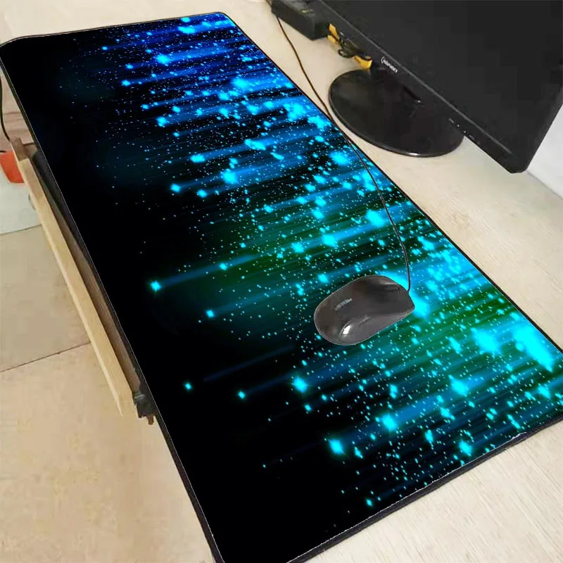 MRGBEST Blue Lines LED Light Mousepad RGB Keyboard Cover Desk-mat Colorful Surface Mouse Pad Waterproof Multi-size Computer