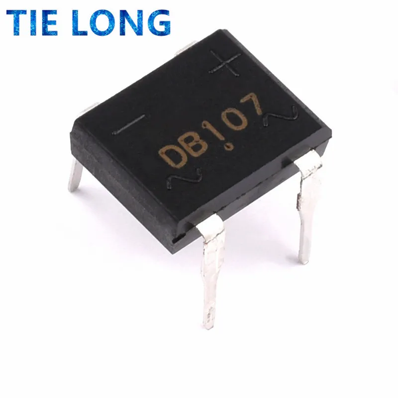 10pcs/lot DB107 DIP-4 1A 1000V Single Phases Diode Rectifier Bridge In Stock