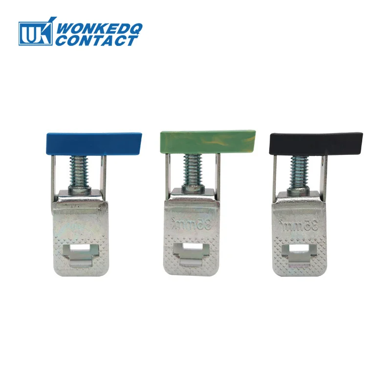 10Pcs AKG35 Busbar Connection Terminal Block Screw Installation Connectors Wire Electrical For 3*10mm 6*6mm Copper Bar AKG 35