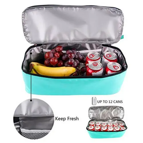 High Quality Insulation Beach Bag with Uniform Mesh Smooth Zipper Portable Fresh-keeping Organizer bag