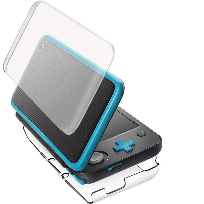 Estuche rígido de PC transparente para Nintendo nuevo 2DSXL/LL carcasa protectora completa transparente de cristal para accesorio de controlador 2DSXL/LL