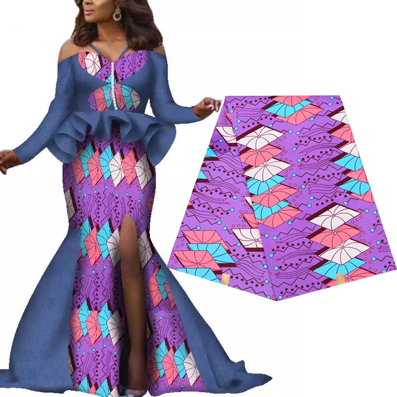 Ankara African Prints Patchwork Real Wax Dress Sewing Tissu Craft DIY Textile Material For Wedding High Quality 1Yard Polyester