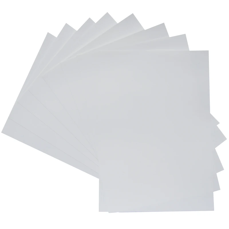 (A4*8 pcs) White Color Only PU Flex Vinyl Paper High Quality PU Heat Transfer Vinyl Cuttable PU Film for T-shirts W608.