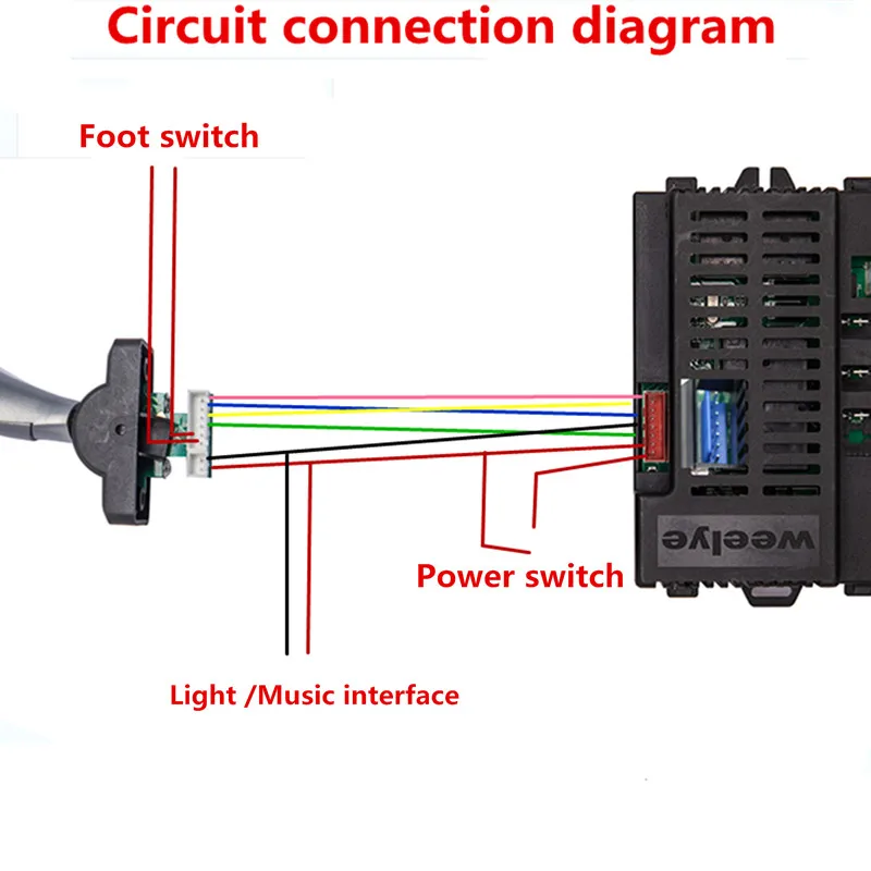 S9088 2588Children\'s electric car electronic forward stop back switch with high and low speed, simulation car gear handle switch