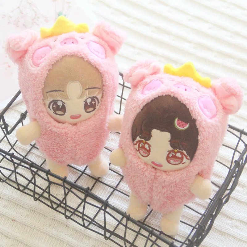 Korea Gebraten Garnelen/Avocado/Karotte/Dinosaurier Kleidung Idol Plüsch Puppe Kleidung einteiliges Puppen Kleidung 15cm 20cm Puppe Kleid Bis