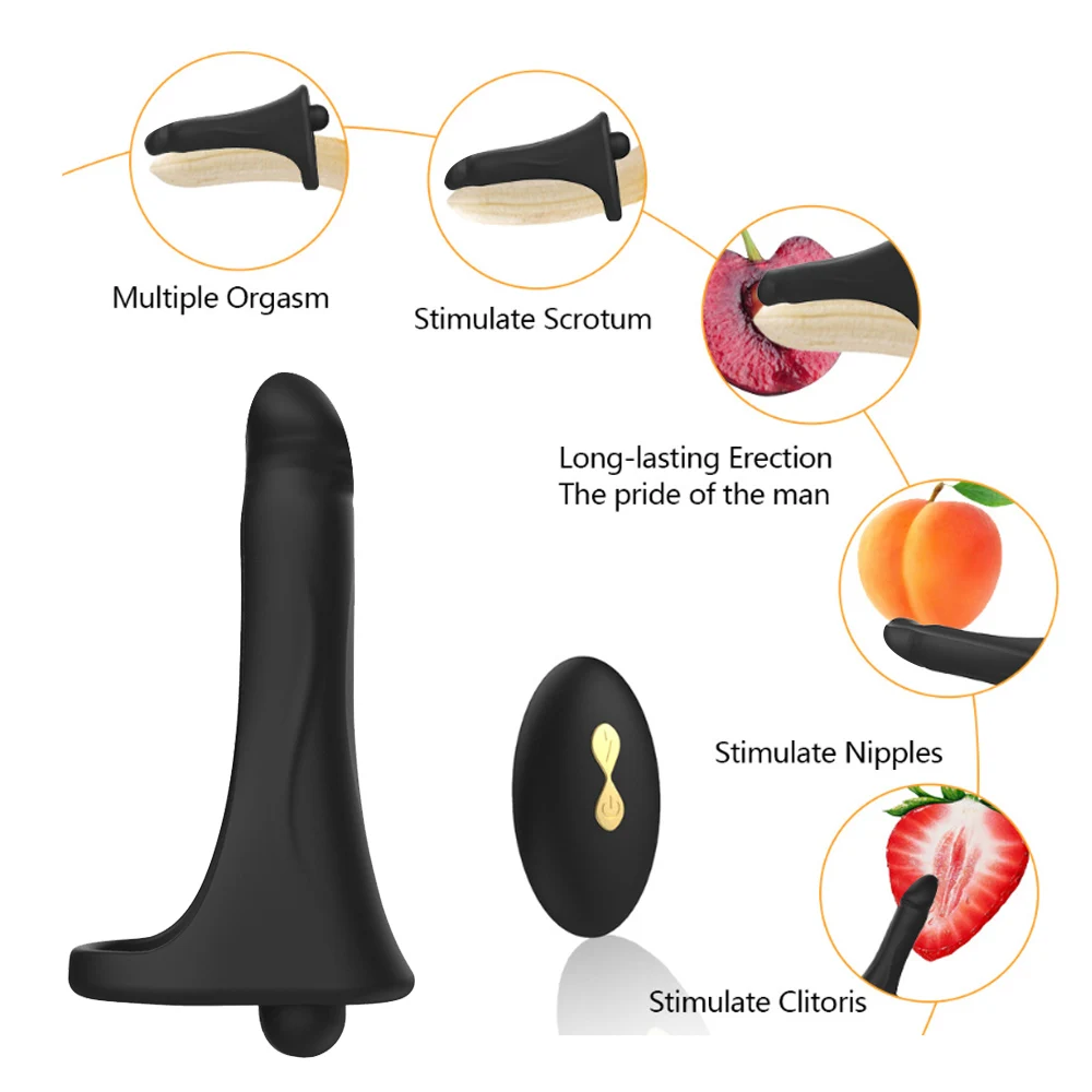 Double Penetration Vibrator Sex Toys For Couples Strapon Dildo Vibrator Strap On Penis Remote Control Penis Vagina Plug AnalPlug