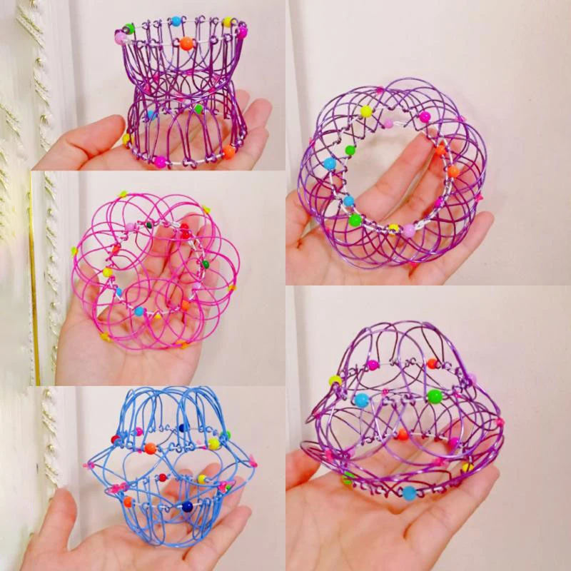 36-Variationen, weicher Stahlkreis-Blumenkorb, Kinderprodukte, Spielzeug, stressabbauend, flexibel, magisches Geschenk, Fingerspitzen-Zubehör ﻿ – Detail 7