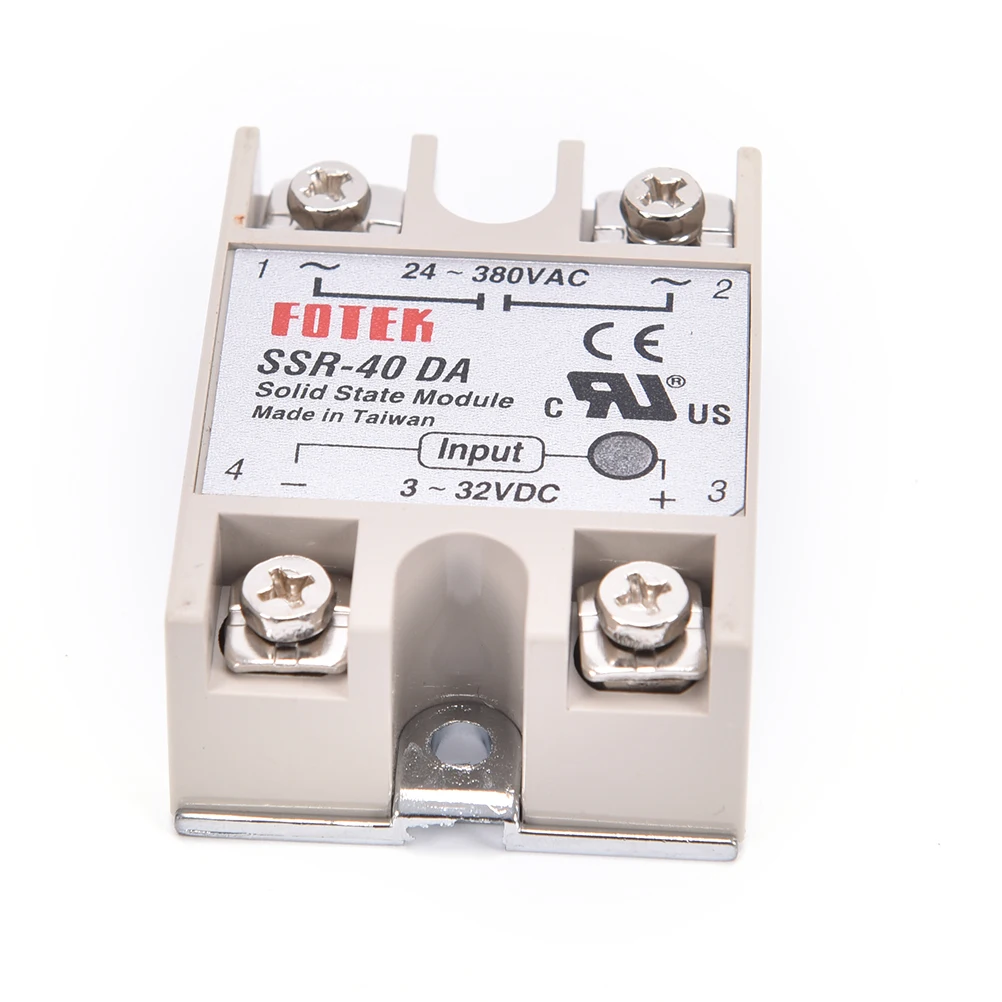 1pc 3-32VDC to 24-380VAC SSR-40DA Solid State Relay Module SSR-40 DA SSR 40A for PID Temperature Controller Voltage Transformer