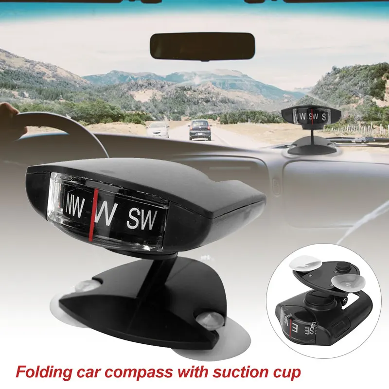 

Foldable Car Dashboard Compass Mini Ball Dash Mount Navigation Camping Hiking