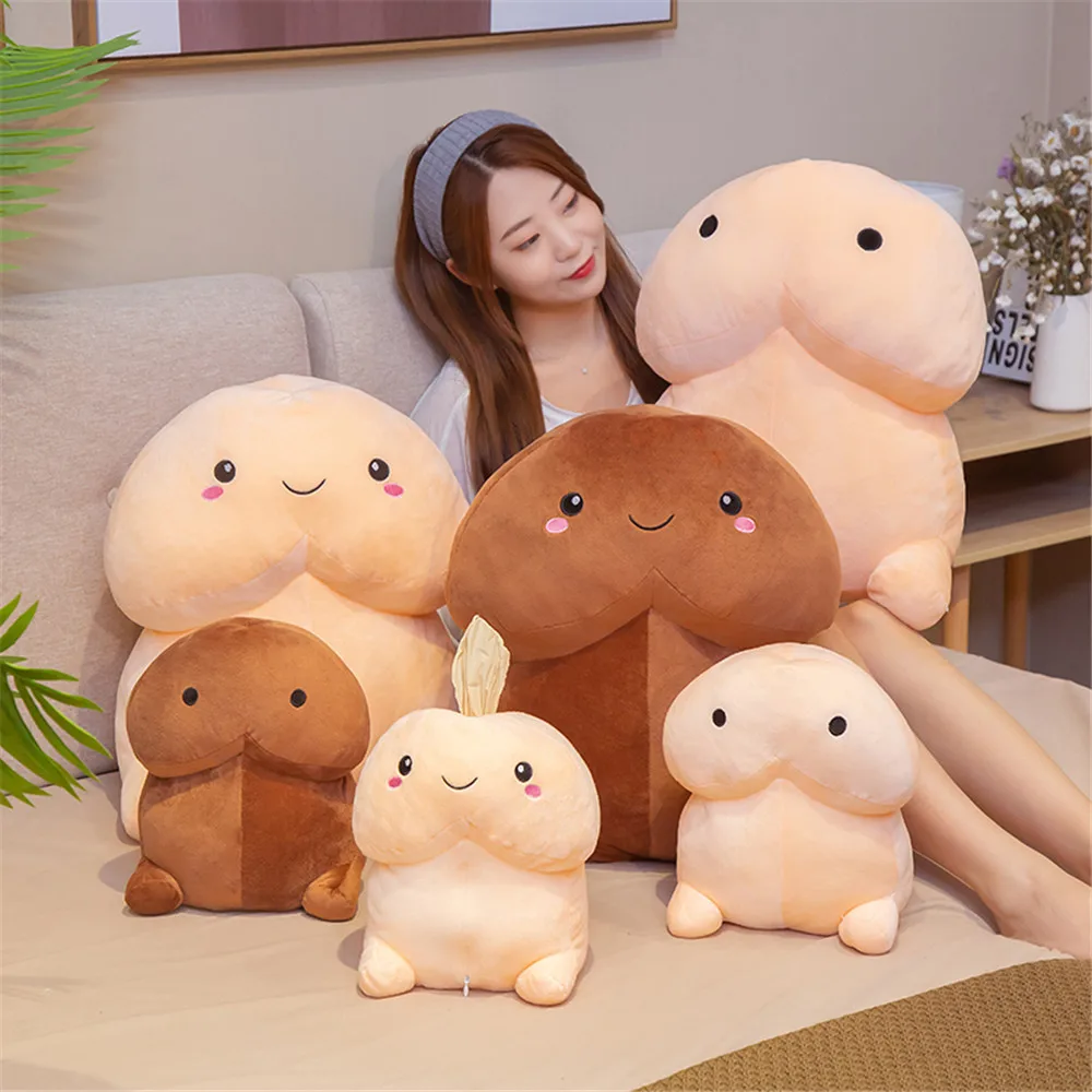 10/20cm Cute Flesh-colored Penis Plush Toy Pillow Sexy Soft Toy Stuffed Funny Cushion Simulation Lovely Gift for Girlfriend