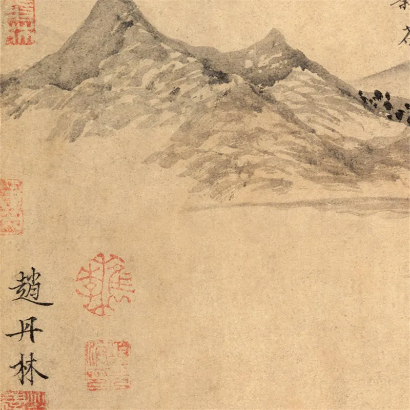 Imagem -03 - China Papel Antigo Longo Rolo Pintura Celebridade Caligrafia Pintura Zhao Yuan lu yu Cozinhar Imagem do Chá