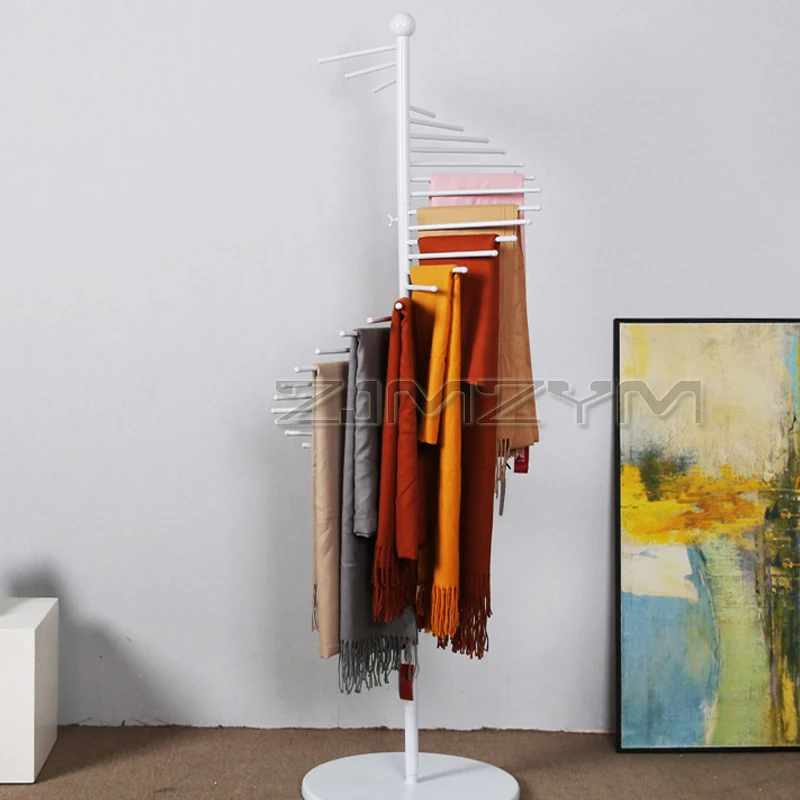 Handuk Besi Rak Syal Emas Rak Display Lantai Toko Pakaian Rak Display Syal Sutra Gantung Rak Celana Rak Handuk Mandi