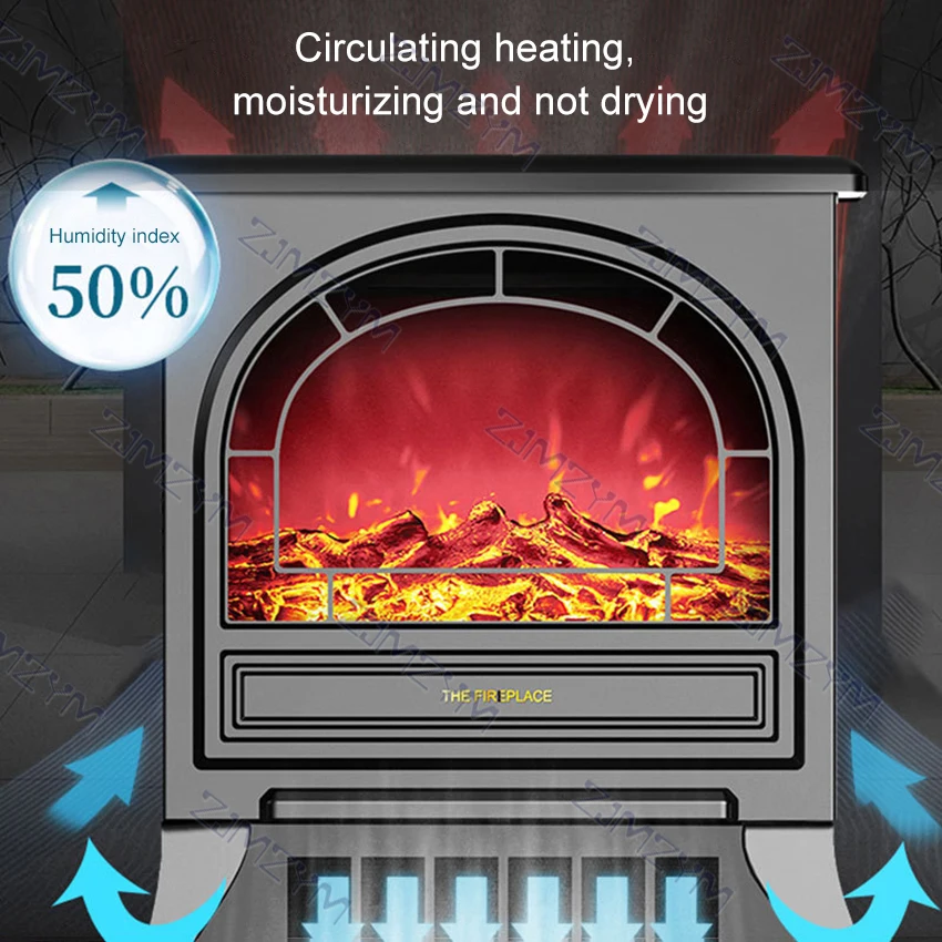 Электрический обогреватель для камина Freestand, 1800 Вт, 3d-симуляция эффекта пламени, дистанционное управление, для дома и офиса, обогреватель, радиатор