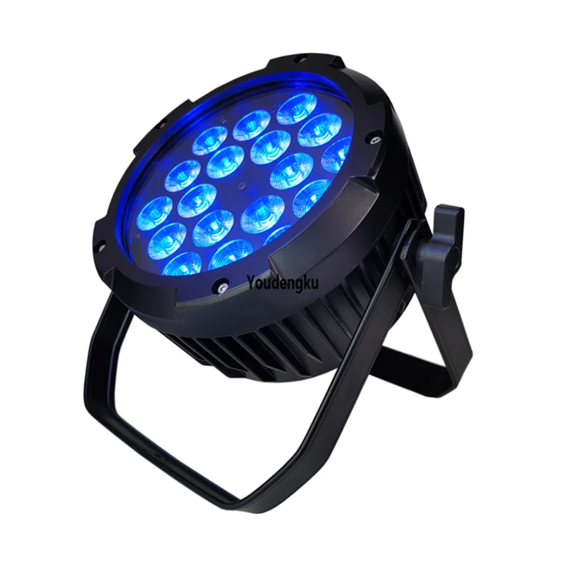 6 pieces IP65 rating par led rgbwa uv stage lights led flat par waterproof outdoor 18x18w 6in1 rgbwa uv led par ip65