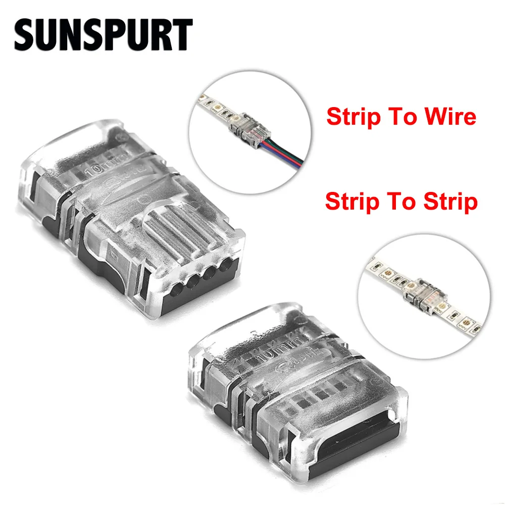 2-20 Pcs LED Connector 2/3/4/5/6Pin LED Strip 5/8/10/12MM Cable For RGB RGBW/WW CCT 3528 5050 W2812 Free Weld Light Wire Termina