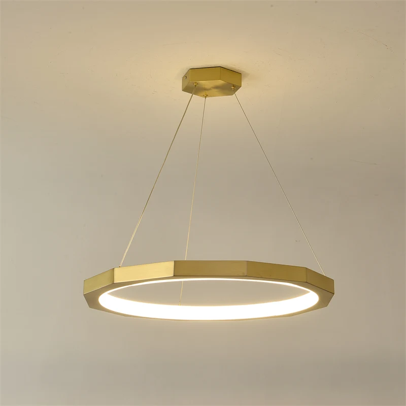 Nordic Neuheit Anhänger Lichter LED Wohnung Wohnzimmer Restaurant Minimalistischen Net Rot DIV Hardware Acryl Gold Runde Form