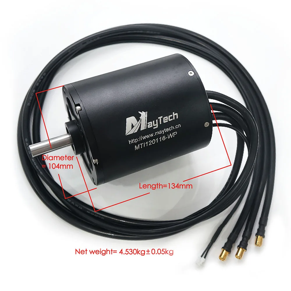 Maytech mti120116 200kv motor totalmente à prova dsenágua sensored/sensorless esurf/barco motor para jetski hydrofoil motor