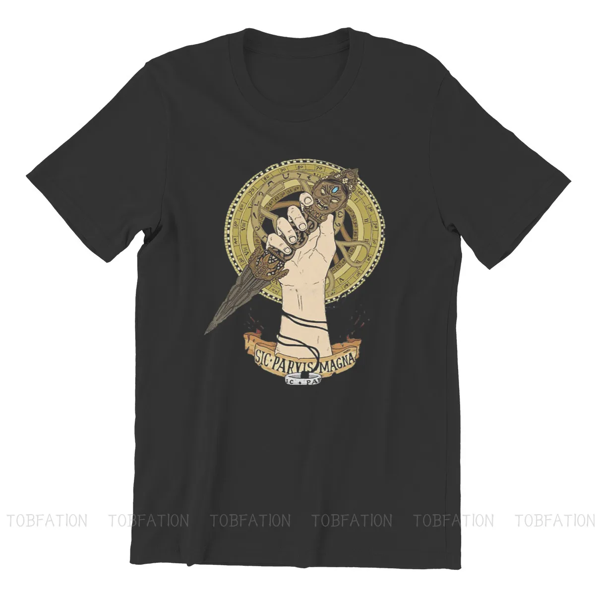 Sic Parvis Graphic TShirt Uncharted Nathan Drake Movie Style Tops Casual T Shirt Men Short Sleeve Unique Gift Idea