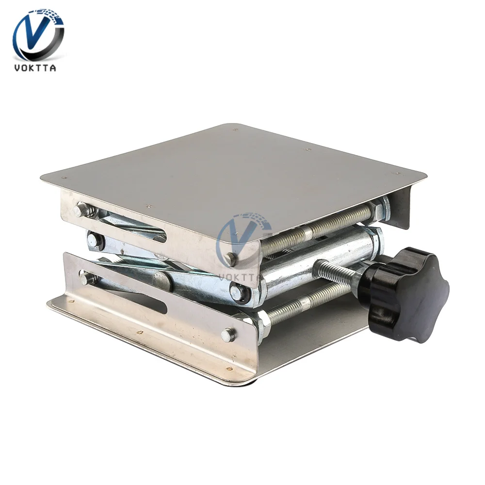 Woodworking Machinery Engraving Laboratory Lifting Table Manual Lifting Platform Woodworking Tools Stainless Steel Lifting Platf