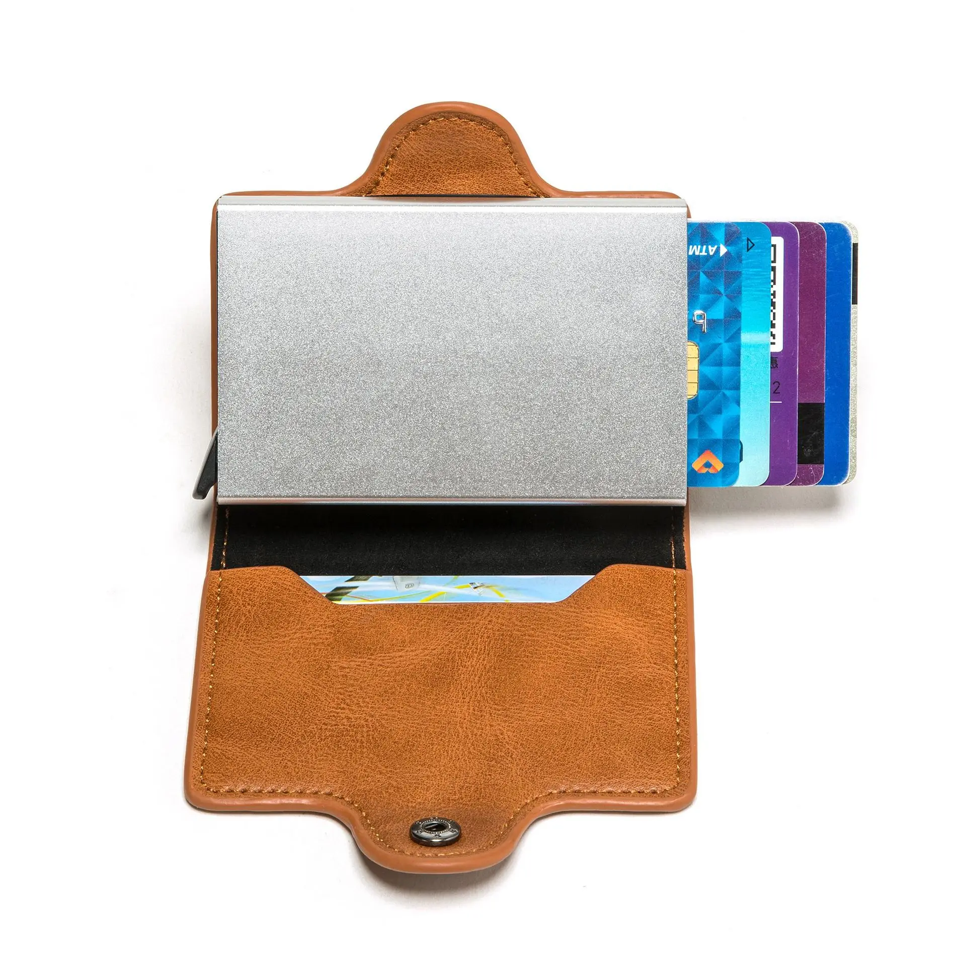 Carbon Fiber Credit Card Holder Men's Double Card Holder Protective Case Name Engraved Wallet Metal Business Simple Wallet