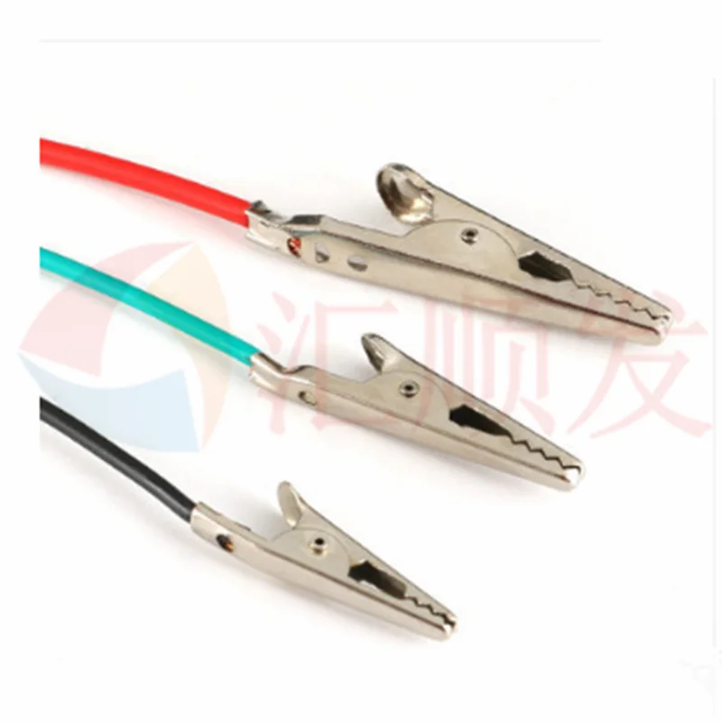 ワニ口クリップ,ダブルヘッド,コード,ナイロンコード,2線式,4ピン