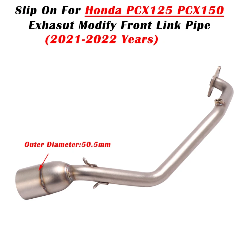 

For Honda PCX125 PCX150 PCX 125 150 2021 2022 Motorcycle Exhaust Escape Modify Muffler System Front Link Pipe 51mm Connecting