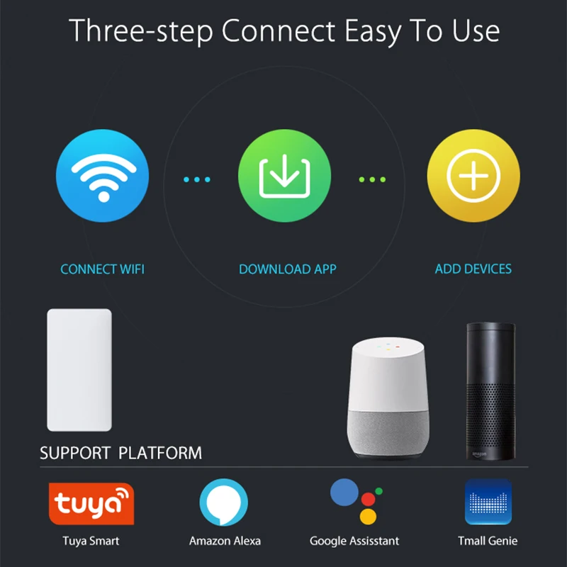 Tuya Smart Wifi Water Leak Alarm Sensor Smart Flood Detector with Remote Probe Water Resistant Smart Life APP