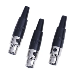 3pin Female Plug Mini TA3F XLR Audio Microphone Connector MIC Adapter