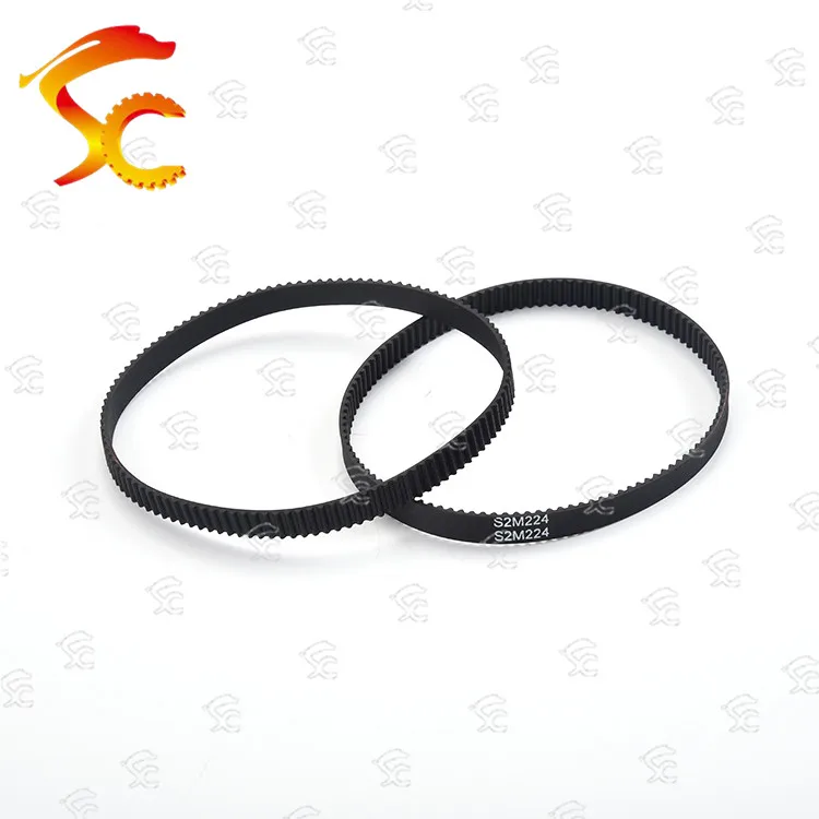 

10PCS S2M-224 closed-loop rubber S2M-224-6mm 12mm timing belt Teeth112Length 224mm wide 6/10/12mm 3d printer belt wheel