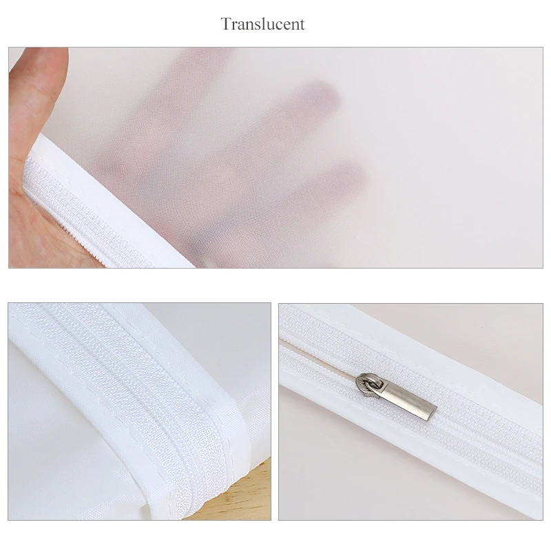 Bolsa de ropa translúcida, fundas antipolvo para ropa con cremallera, bolsa de almacenamiento para abrigo de piel, funda protectora para vestidos,