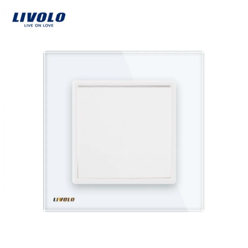 Livolo Manufacturer EU Standard Push Button Switch,Luxury White Crystal Glass Panel, 1 Gang 1 Way , Mechanical switch,VL-C7K1-11