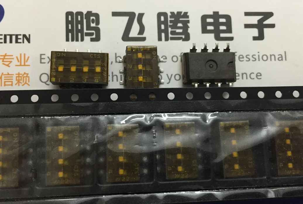 1PCS Original American CTS 219-4LPSTR dial code switch 4-bit patch 2.54 pitch flat dial coding switch