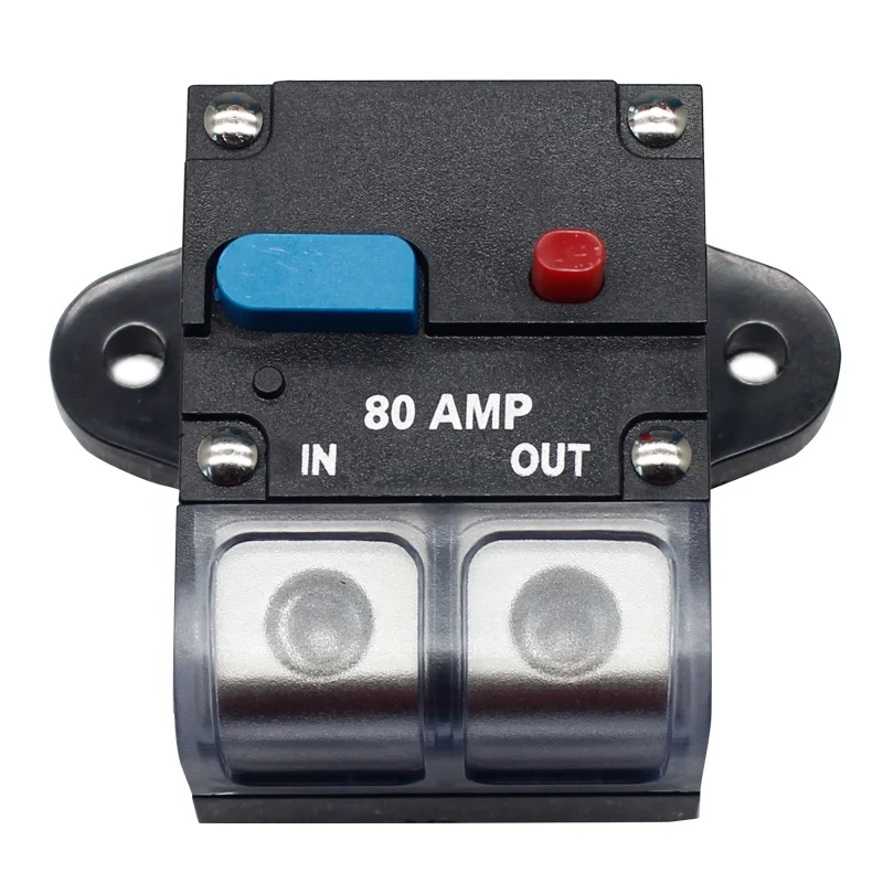 

50A 60A 80A 100A 120A 150A 200A 250A 300A Circuit Breaker Fuse Holder Reset Car Truck Audio Recoverable