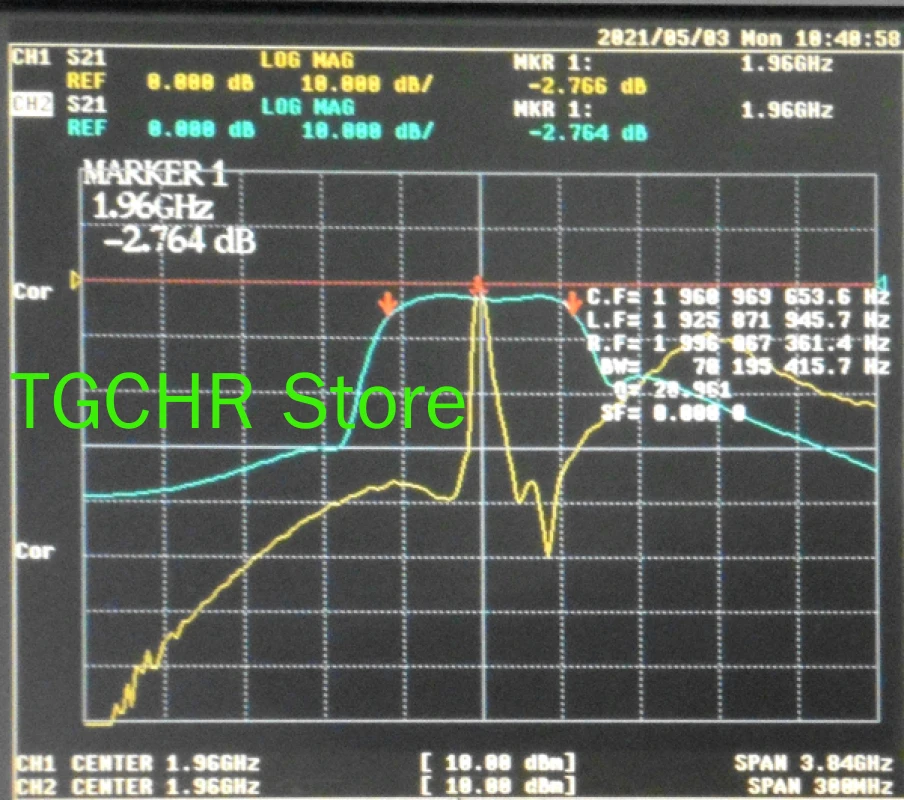 1960mhz/pcs特殊セラミックまつ毛パパスフィルター、パスバンド1930-1990mhz