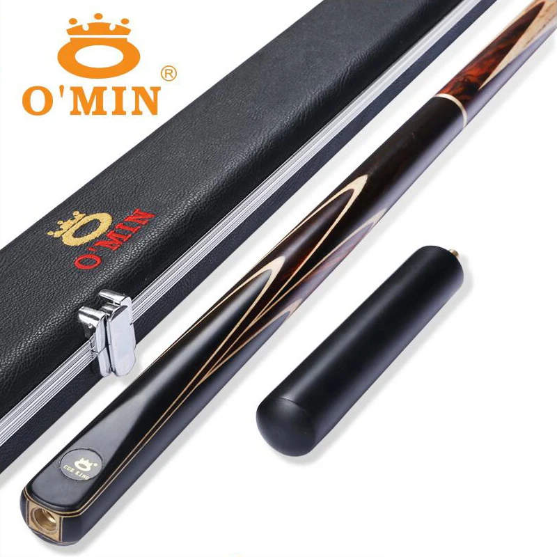 Economic Type Omin Lingyun 3/4 Snooker Cue Stick Handmade Billards With Case 9.5mm/10mm Tip Optional Ash Shaft Solid Wood Butt