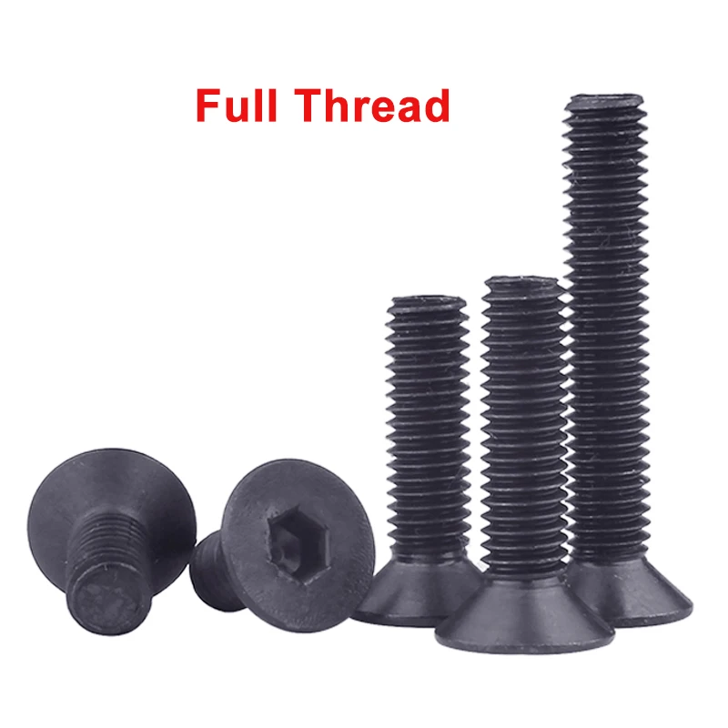 1-50 PCS Hexagon Hex Socket Countersunk Screw M2 M2.5 M3 M4 M5 M6 M8  Blackening Of Carbon Steel Grade10.9 Match With Hex Wrench image 3