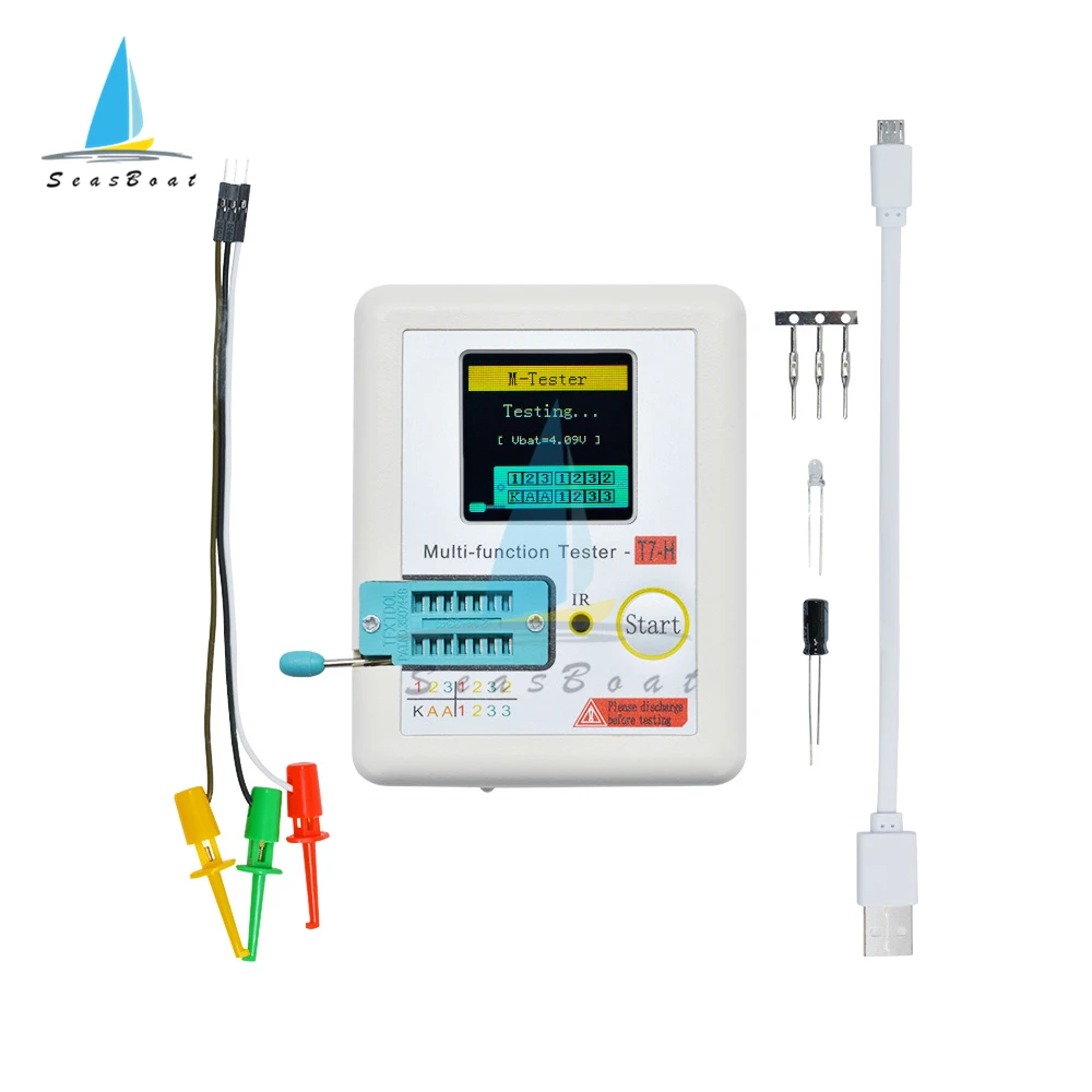 New LCR-TC2 TC-T7-H TCR-T7 LCR-TC1 Transistor Tester Multimeter Colorful Display For Diode Triode MOS/PNP/NPN Capacitor Resistor