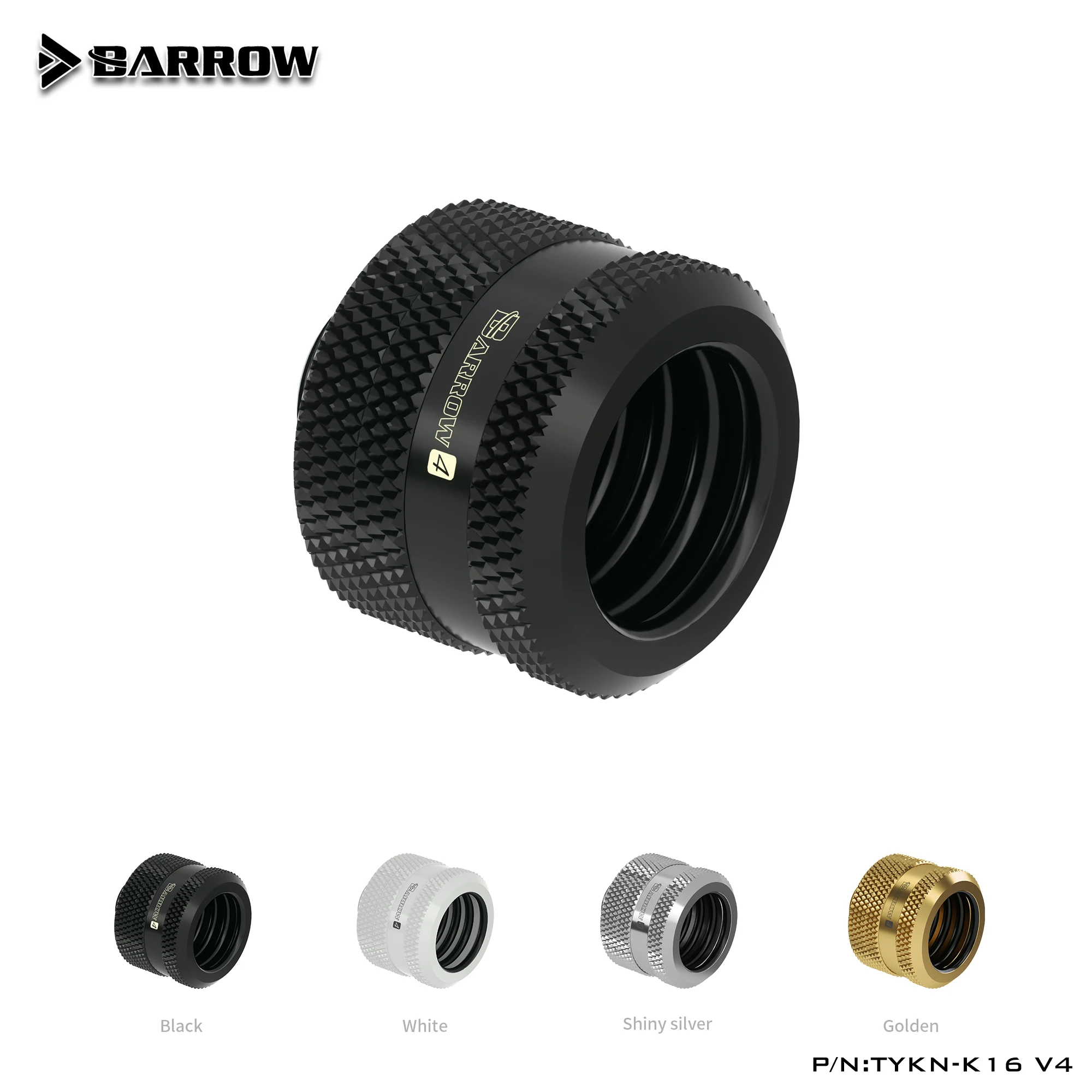 Barrow TYKN-K16 V4 6PCS G1/4 Hard Tube Fitting PC Water Cooling Asik For Cooling Pipes Gold/Black/White/Silver Fitting