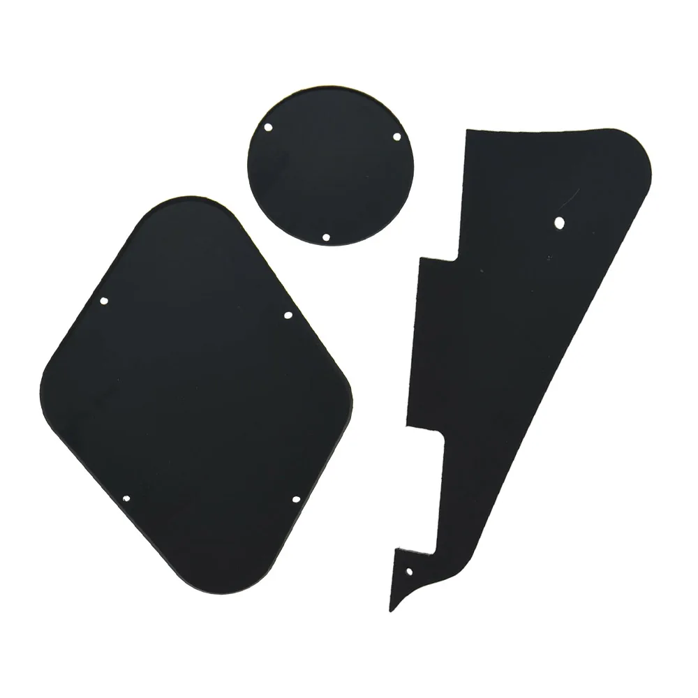 Black 1 Ply Gibson Standard Les Paul Pickguard & Back Plate Switch Cavity Covers Fits for LP Guitar Part Dropshipping