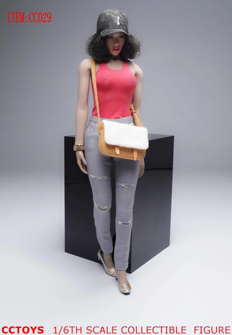 Cctoys cc029 1/6 escala feminina camurça crossbody saco na moda bolsa de ombro modelo apto feminino soldado figura ação bonecas